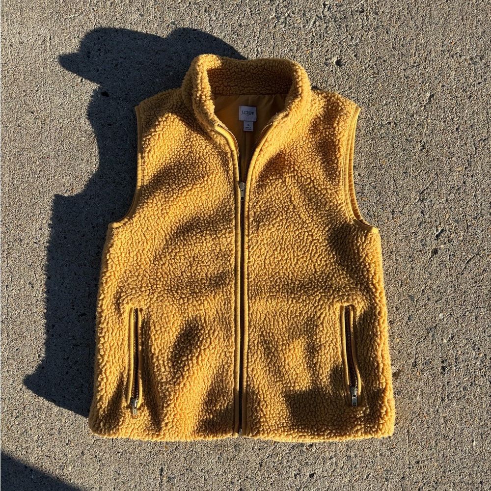 J. Crew Golden Sherpa Vest
